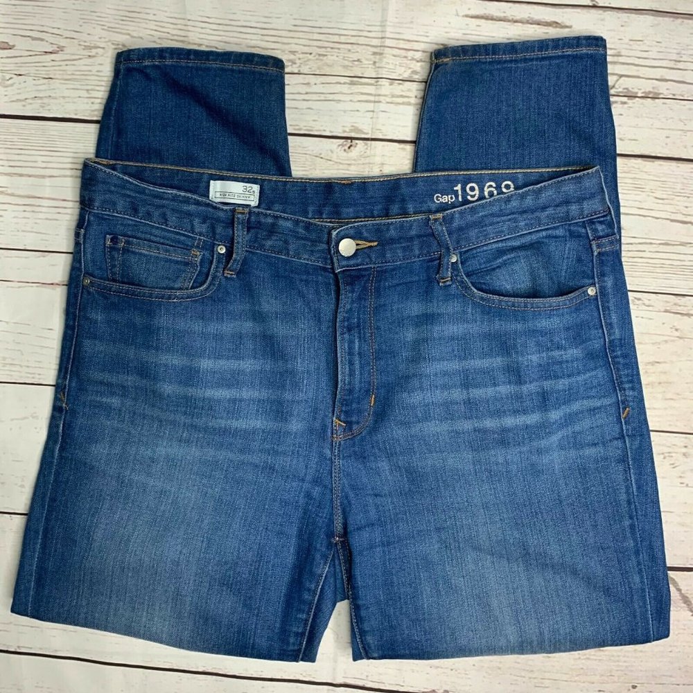 Gap 1969 Womens Blue Skinny Jeans Size 32 Small